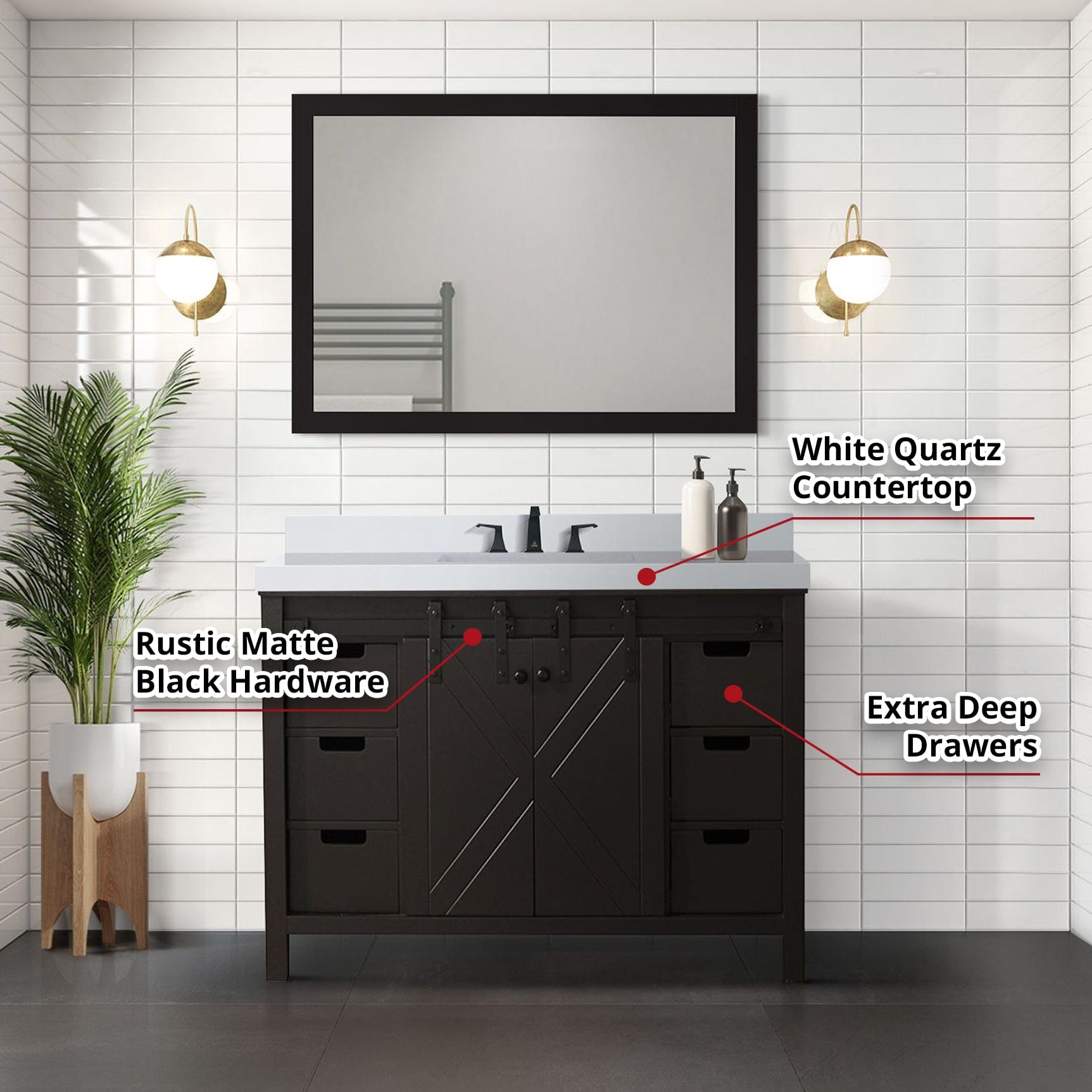 Marsyas 48" x 22" Single Bath Vanity - Backyard Provider