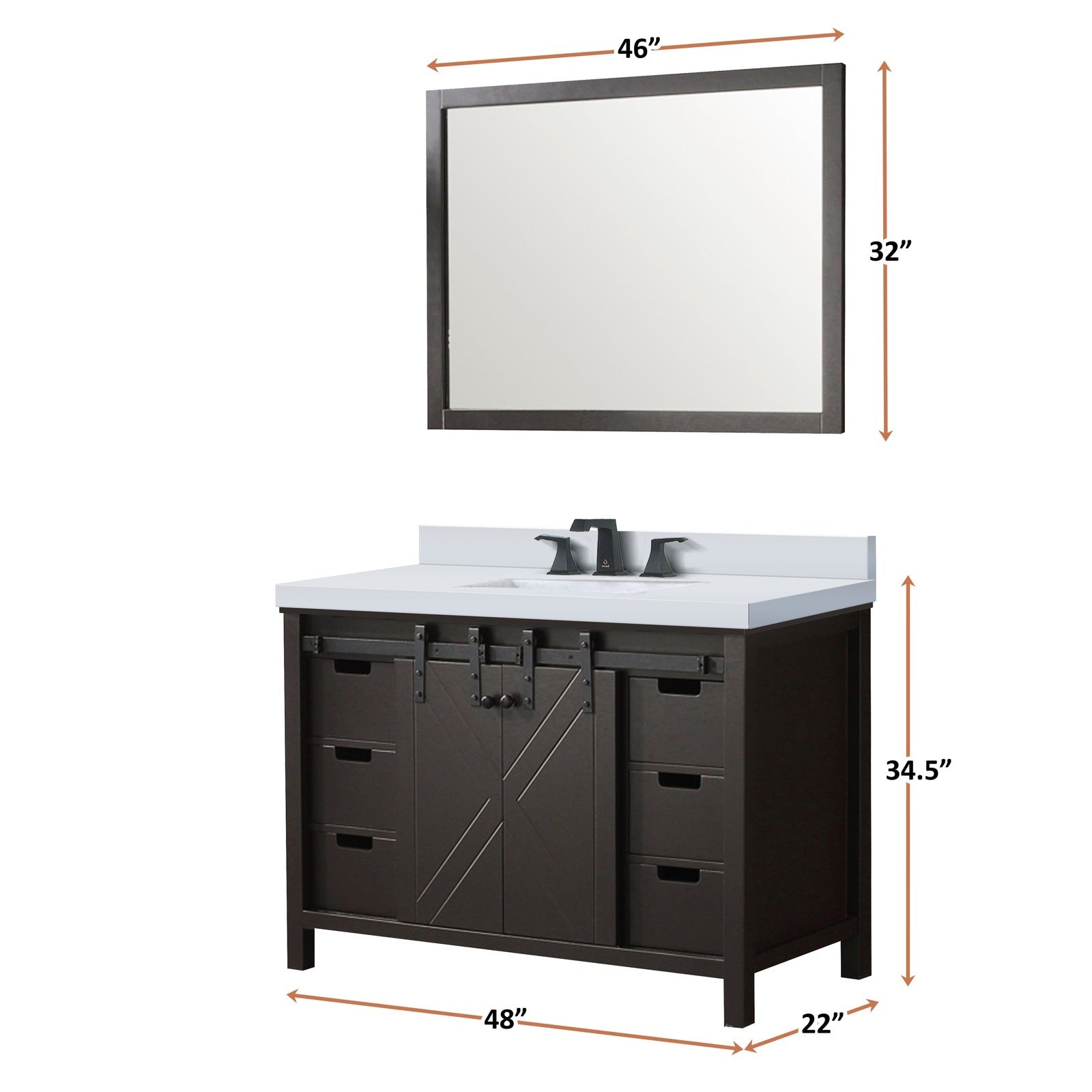 Marsyas 48" x 22" Single Bath Vanity - Backyard Provider