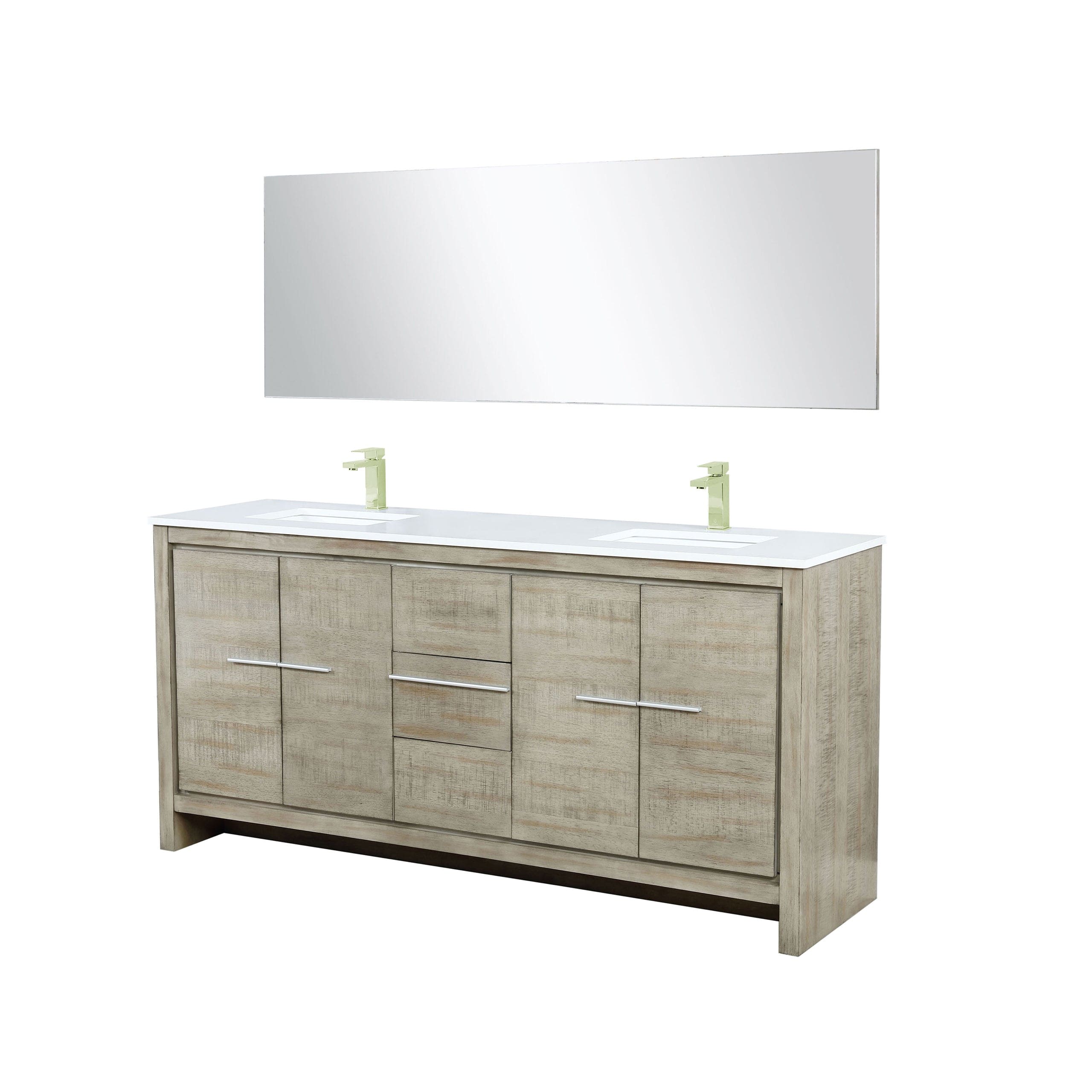 Lafarre 72" Rustic Acacia Double Bathroom Vanity - Backyard Provider