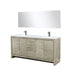 Lafarre 72" Rustic Acacia Double Bathroom Vanity - Backyard Provider