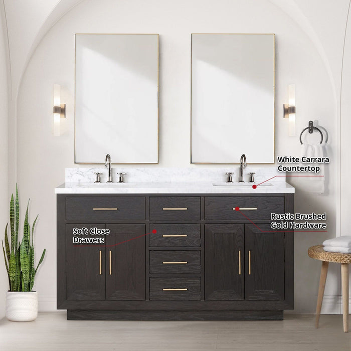 Abbey 60" x 22" Double Bath Vanity - Backyard Provider