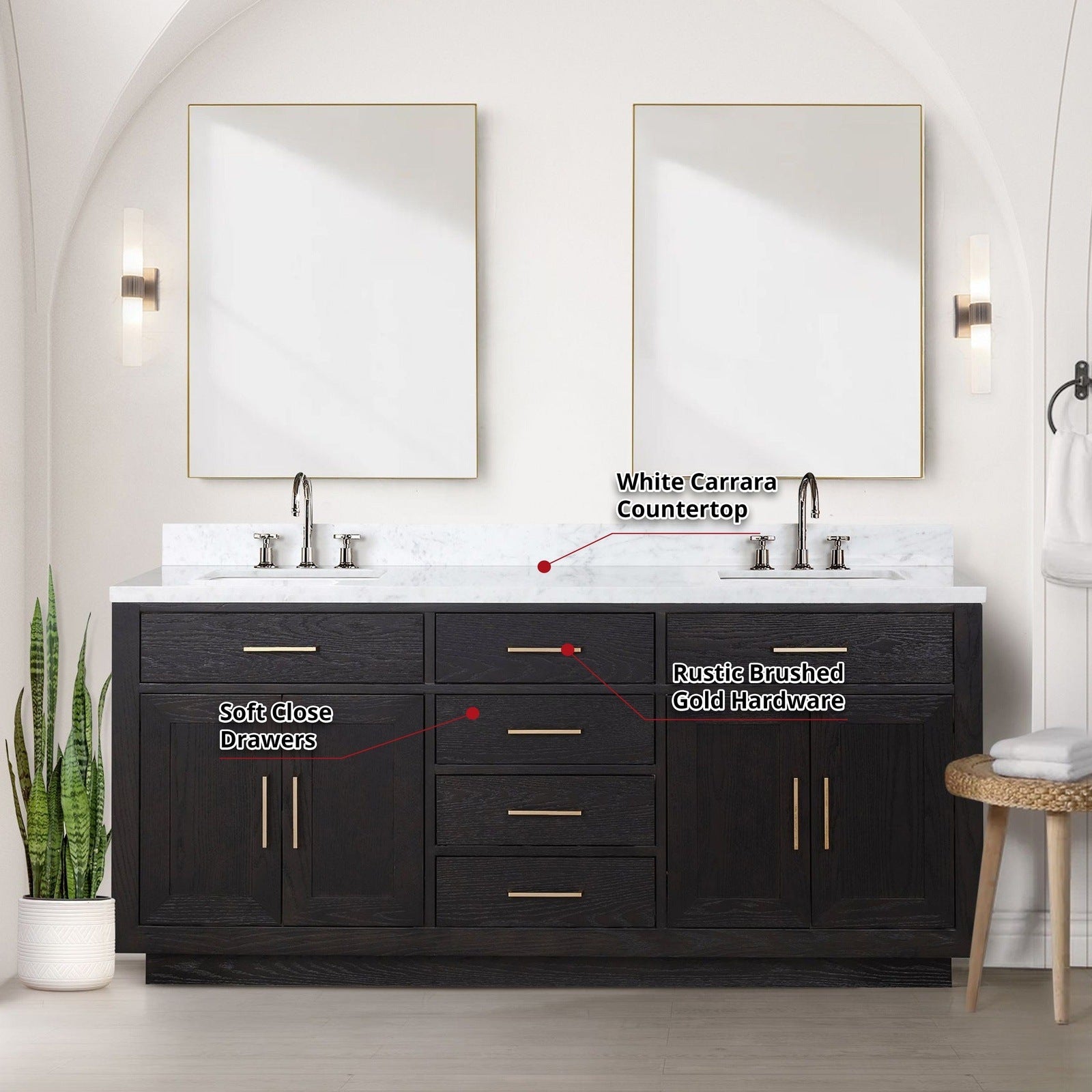 Abbey 72" x 22" Double Bath Vanity - Backyard Provider