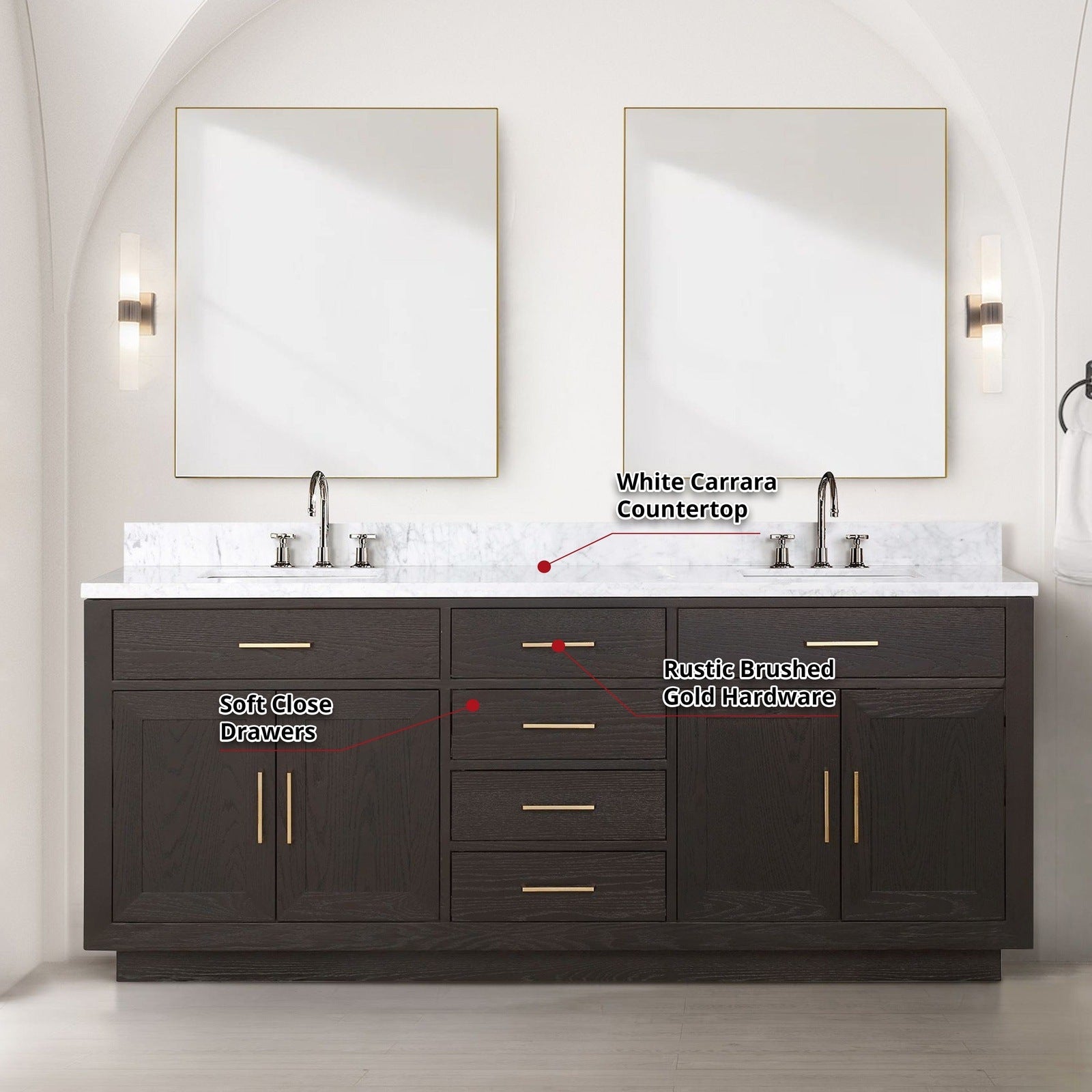 Abbey 80" x 22" Double Bath Vanity - Backyard Provider