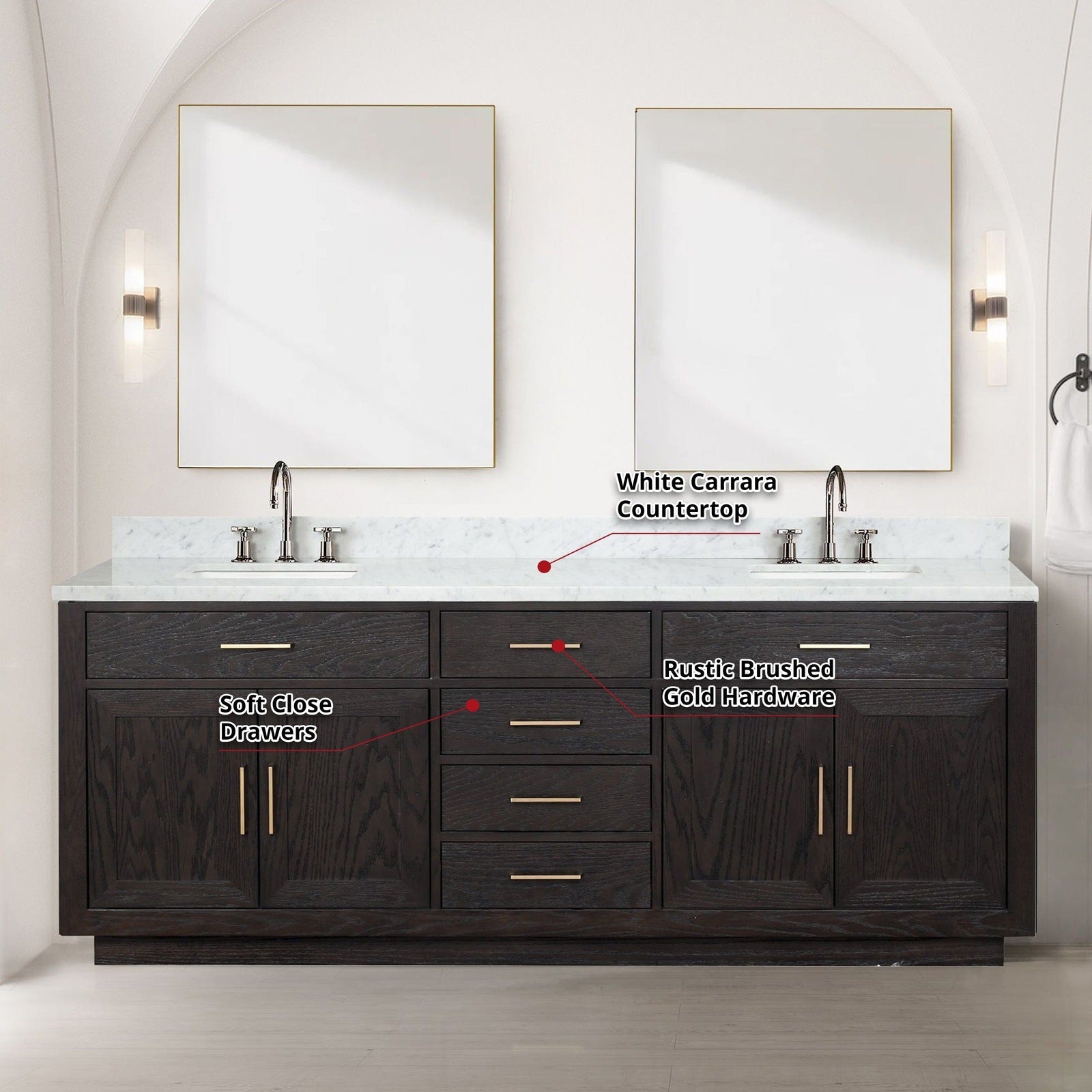 Abbey 84" x 22" Double Bath Vanity - Backyard Provider