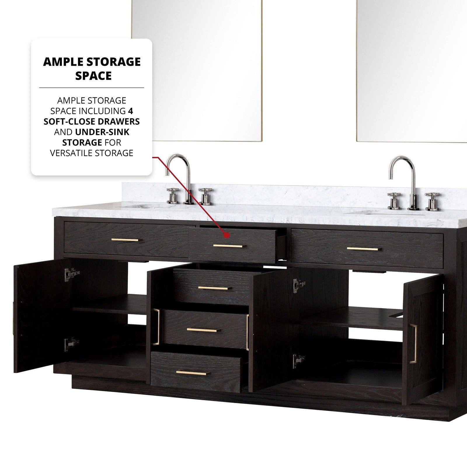 Abbey 84" x 22" Double Bath Vanity - Backyard Provider