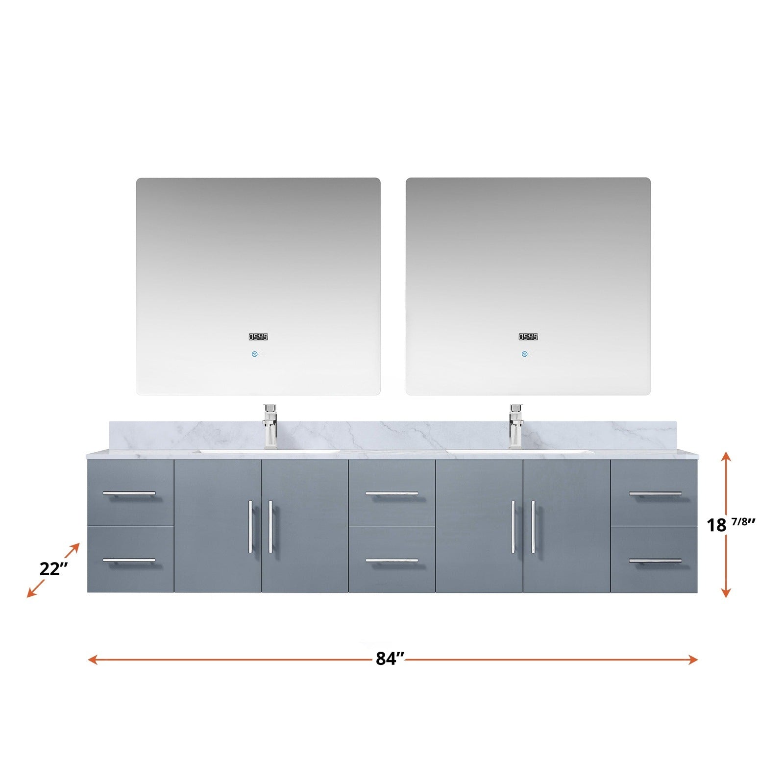 Geneva  84" x 22" Double Bath Vanity - Backyard Provider