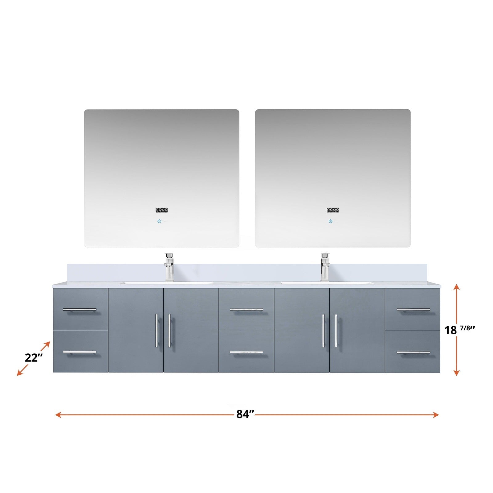 Geneva  84" x 22" Double Bath Vanity - Backyard Provider