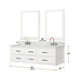 Castor 60" x 22"Double Bath Vanity - Backyard Provider