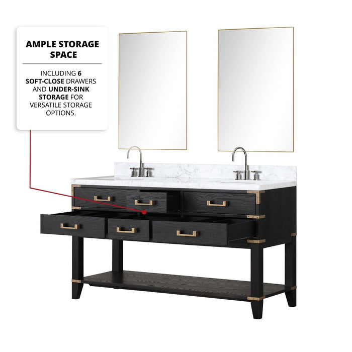 Norwalk 60" x 22" Double Bath Vanity - Backyard Provider