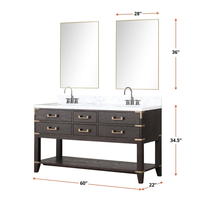 Norwalk 60" x 22" Double Bath Vanity - Backyard Provider