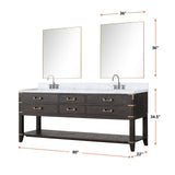 Norwalk 80" x 22" Double Bath Vanity - Backyard Provider