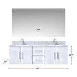 Geneva  60" x 22" Double Bath Vanity - Backyard Provider