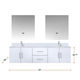 Geneva  72" x 22" Double Bath Vanity - Backyard Provider