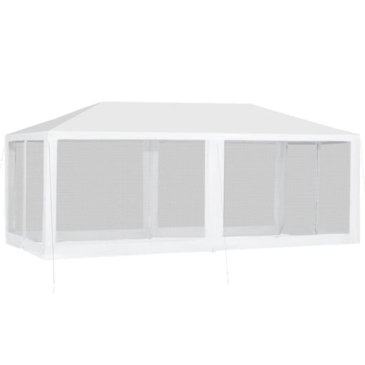 Outsunny 10' x 20' Gazebo Canopy Tent with 4 Removable Mesh Side Walls - 84C-023