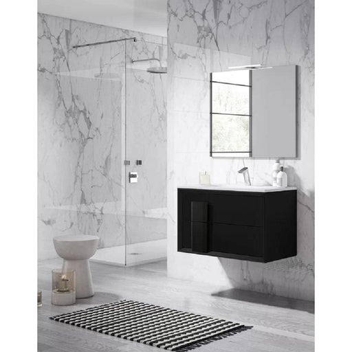 Lucena Bath Décor Cristal 32" Bathroom Vanity in White, Black, Grey, White and Black, White and Grey or Black and Grey - Backyard Provider
