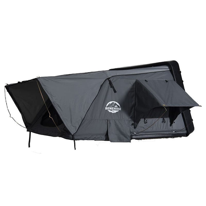 Benehike Bivvyy Hard Shell Side Open Rooftop Tent, With Rainflys, 4 Person, Black