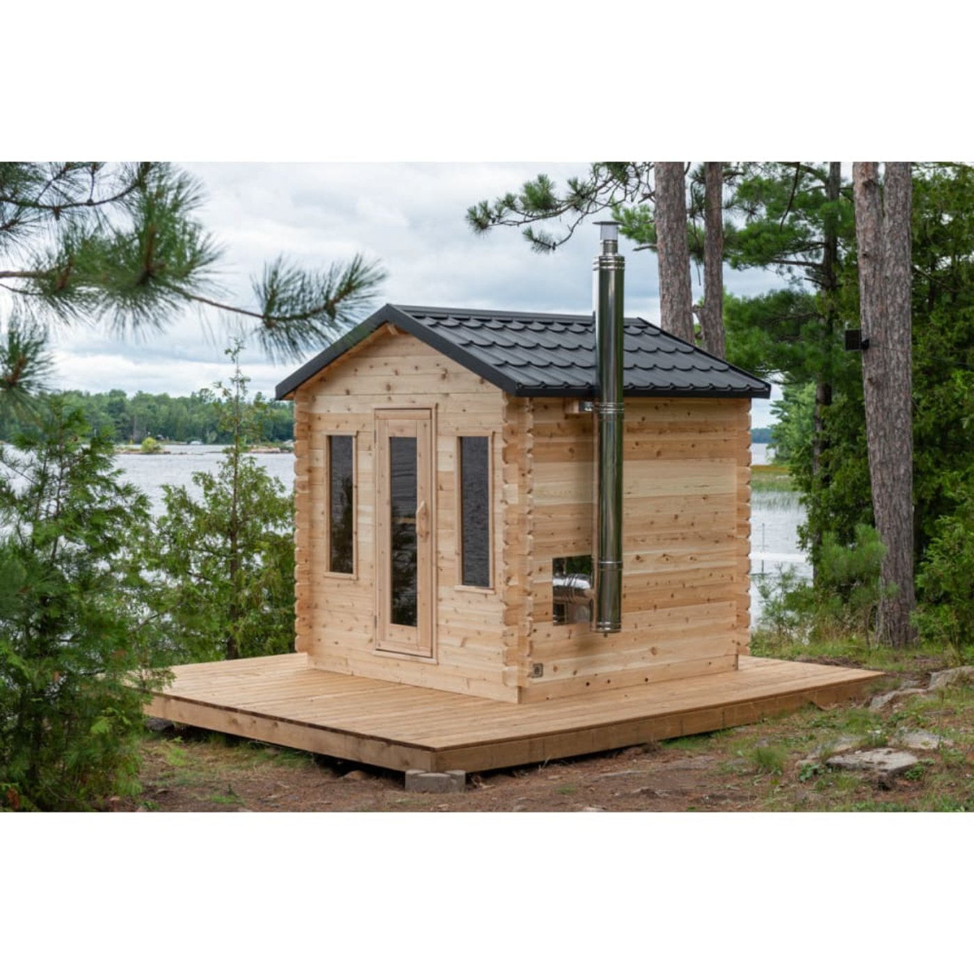 Canadian Timber Georgian CTC88W Traditional Outdoor Cabin Sauna by Dundalk Leisurecraft