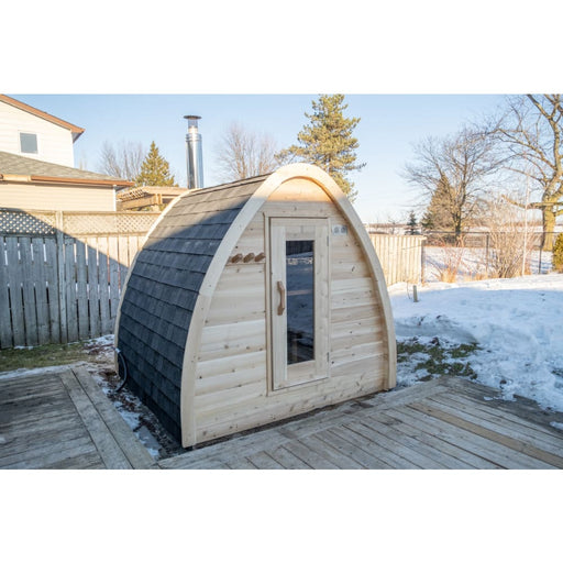 Canadian Timber MiniPod CTC77MW 2-4 Person Traditional Outdoor Sauna by Dundalk Leisurecraft