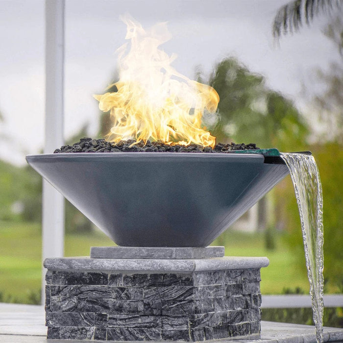 The Outdoor Plus OPT-RFW Cazo Concrete Fire and Water Bowl, 31-Inch