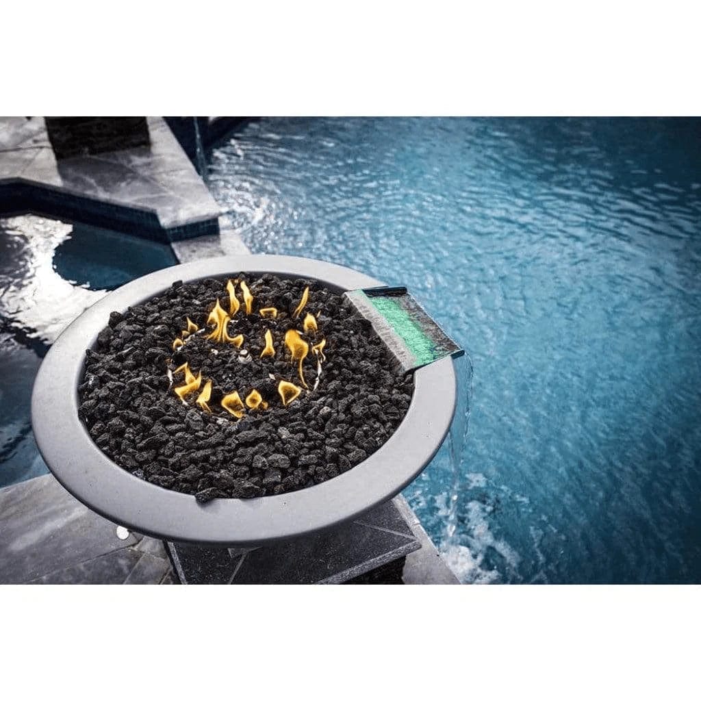 The Outdoor Plus OPT-RFW Cazo Concrete Fire and Water Bowl, 24-Inch - OPT-24RFW