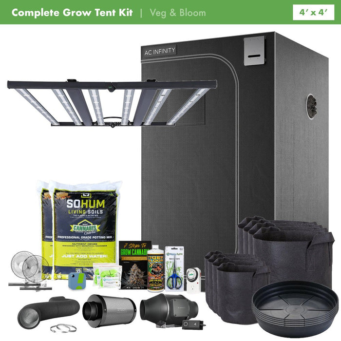 Grower's Choice ROI-E680S + Happy Hydro AC Infinity 4' x 4' Complete Grow Kit