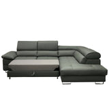 Maxima House COSTA Leather Sectional Sleeper Sofa, Right Corner - Backyard Provider