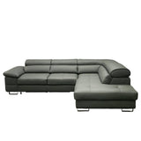 Maxima House COSTA Leather Sectional Sleeper Sofa, Right Corner - Backyard Provider