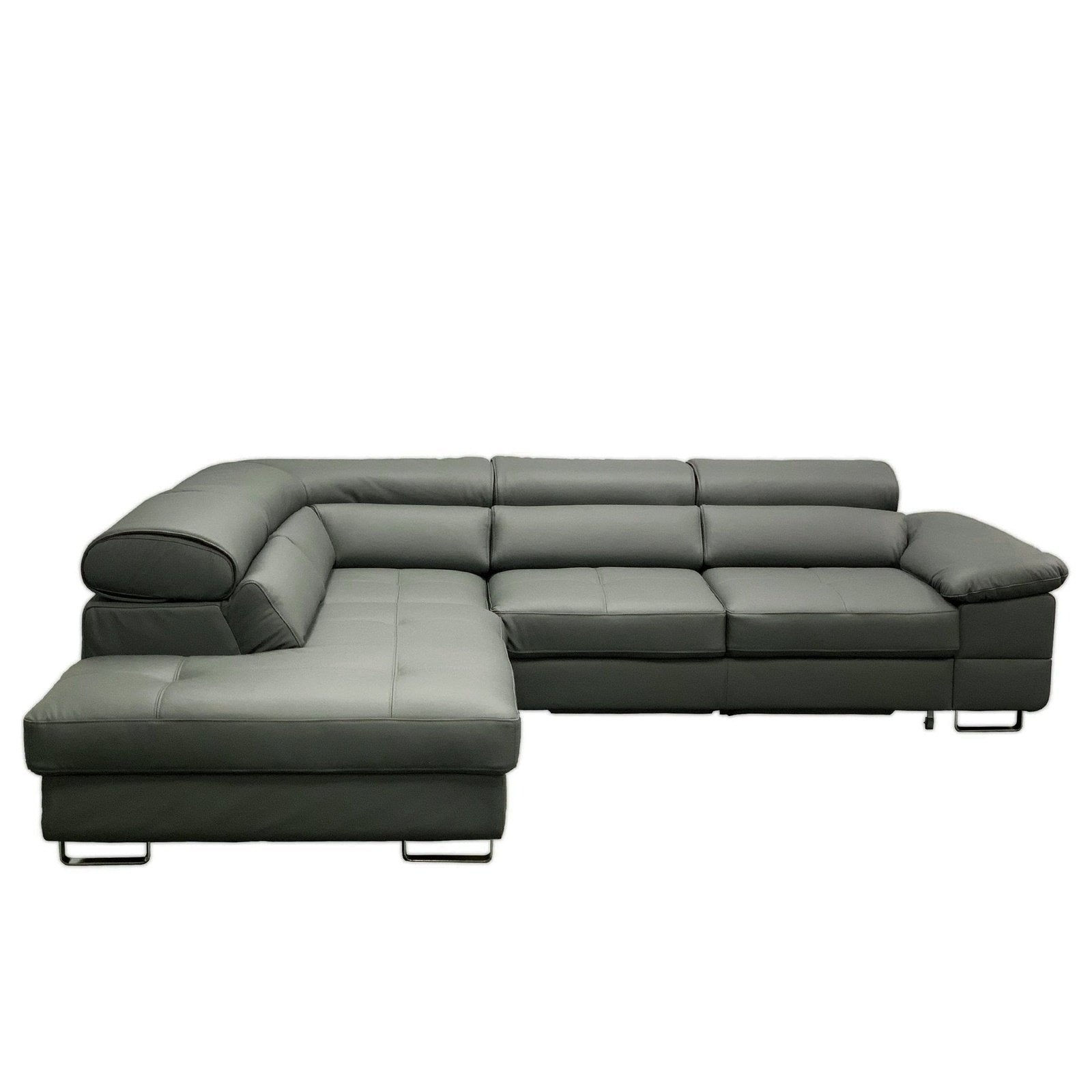 Maxima House COSTA Leather Sectional Sleeper Sofa, Right Corner - Backyard Provider