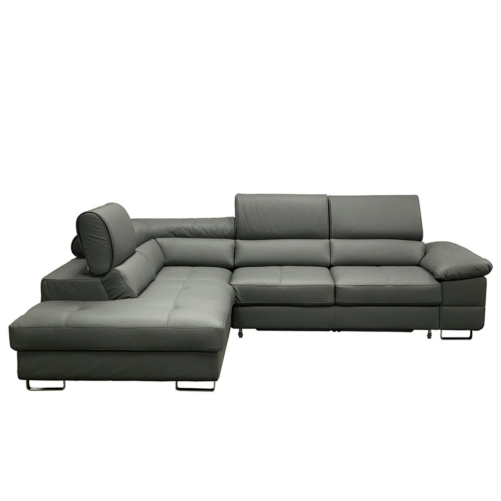 Maxima House COSTA Leather Sectional Sleeper Sofa, Right Corner - Backyard Provider