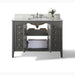 Ancerre Shelton Bathroom Vanity with Sink and Carrara White Marble Top Cabinet Set - VTS-SHELTON-48-W-CW - Backyard Provider