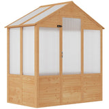 Outsunny 6' x 4' x 7' Wooden Greenhouse - 845-747