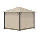 Outsunny 10' x 10' Patio Gazebo Aluminum Frame Outdoor Canopy Shelter - 84C-322BG