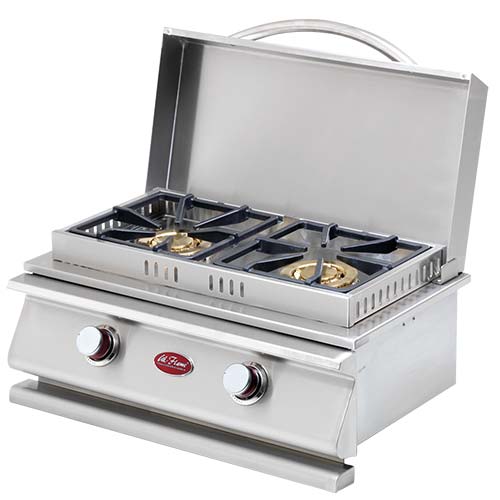 Cal Flame Deluxe Double Side by Side Side Burners with LED Lights BBQ19954P