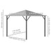 Outsunny 10' x 10' Patio Gazebo Aluminum Frame Outdoor Canopy - 84C-322GY