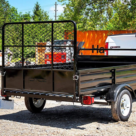 DK2 Single Axle Utility Trailer - Black 5FT X 7FT