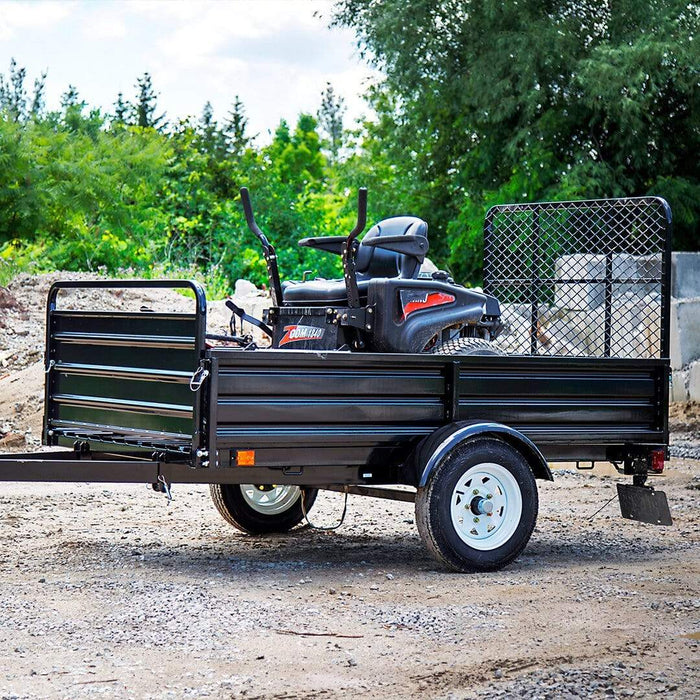 DK2 Single Axle Utility Trailer - Black 5FT X 7FT