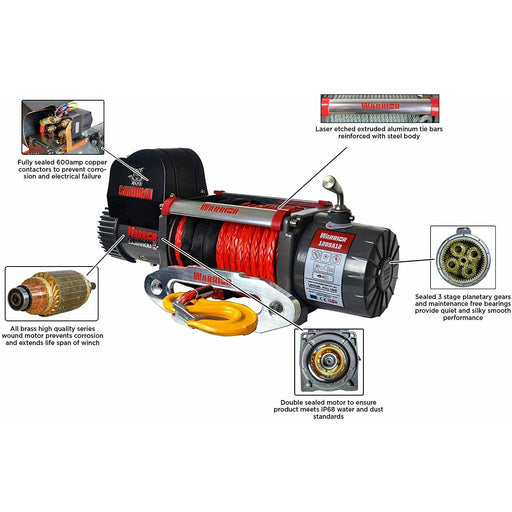 DK2 8,000LB Samurai Series Winch Synthetic Rope