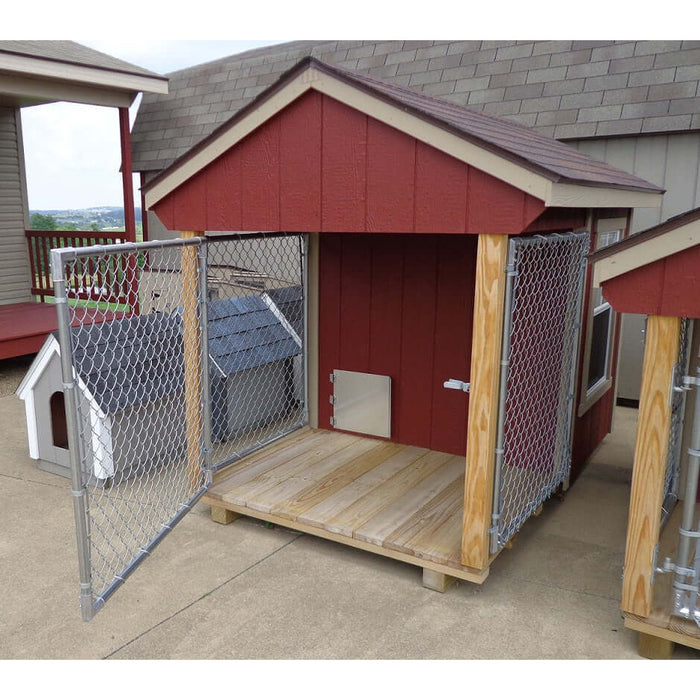 EZ-Fit 4x7 Dog Kennel Shed Kit with Run - kennel4x7