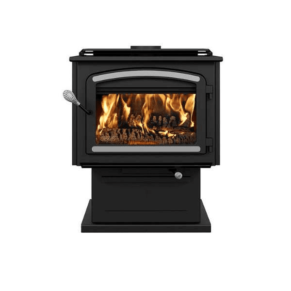Drolet Escape 2100 Wood Stove With Brushed Nickel Trims DB03131
