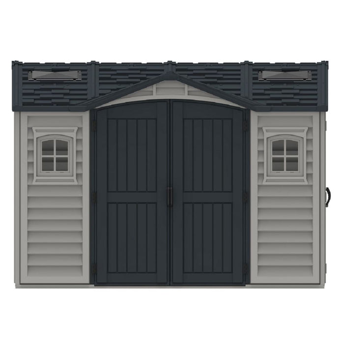 Duramax 10.5x8 Apex Pro w/ Foundation - 2 windows & Side door 40116 - Backyard Provider
