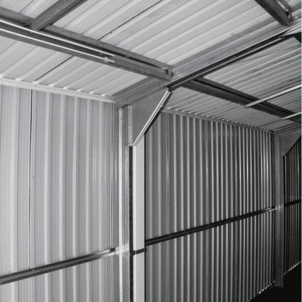 Duramax 12'x20' Imperial Metal Garage Dark Gray w/ White Trim 50951 - Backyard Provider