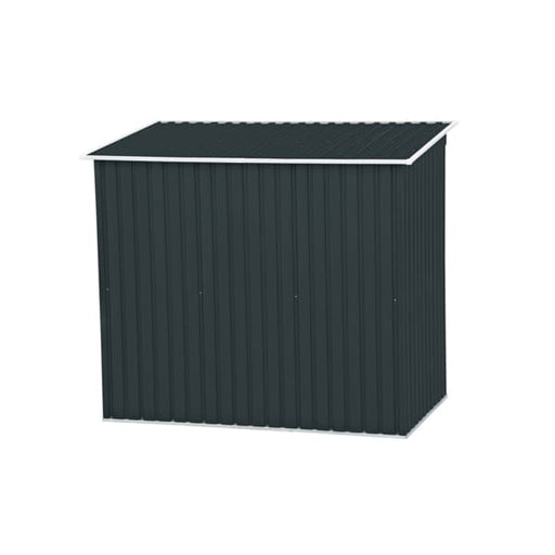 Duramax 8' x 4' Pent Roof Shed Dark Grey with Off White Trim 50651 - Backyard Provider