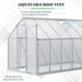 Outsunny 12' x 6' Aluminum Greenhouse, Polycarbonate Walk-in Garden Greenhouse - 845-540V02SR