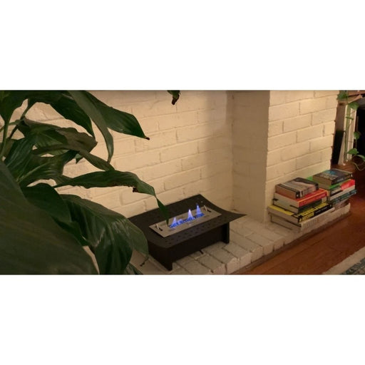 Eco-Feu 12-Inch Matte Black Ethanol Insert for Traditional Fireplace FS-00033-MB