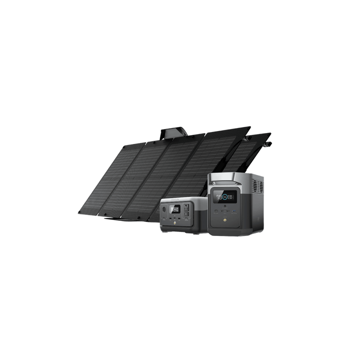 EcoFlow DELTA mini + RIVER 2 + 2 x 110W Portable Solar Panels - ZMR600-DMI880-112