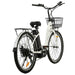 Ecotric 26inch Black Peacedove electric city bike with basket and rear rack - NS-PEA26LED-MB
