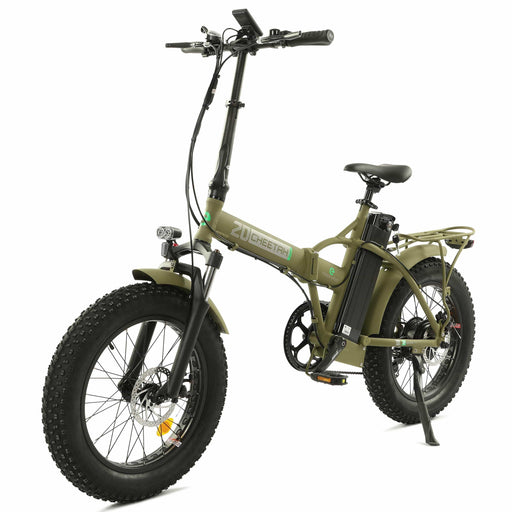 Ecotric 48V Fat Tire Portable & Folding Electric Bike with Color LCD Display - NS-FAT20850C-RD+HHJ850-RD