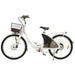 Ecotric 26inch White Lark Electric City Bike For Women with basket and rear rack - NS-LAK26LCD-W+Front basket
