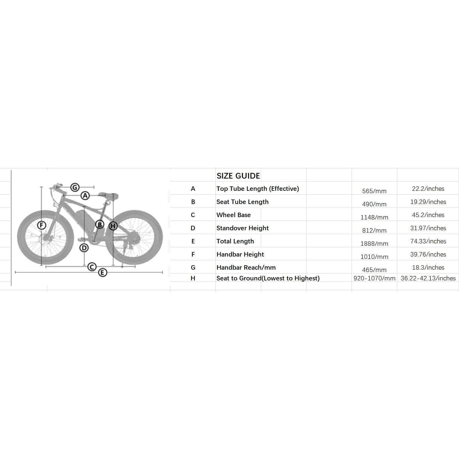 Ecotric Cheetah 26 Fat Tire Beach Snow Electric Bike - NS-FAT26S900-O