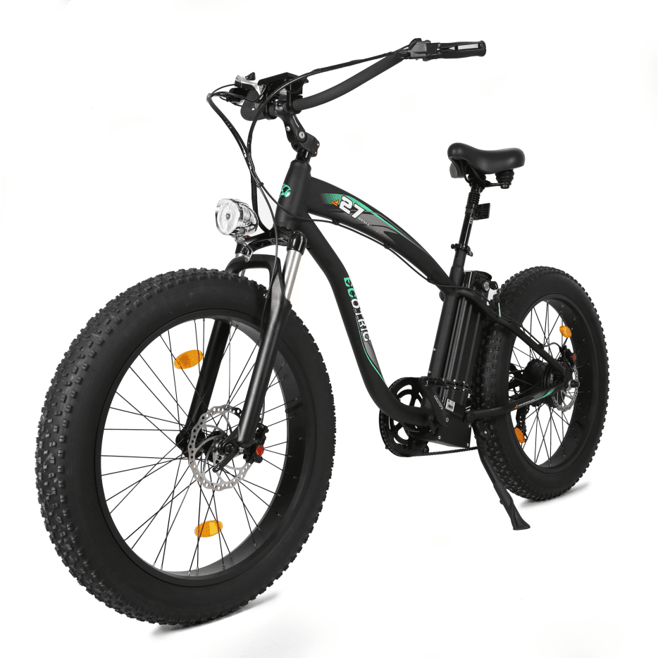 Ecotric UL Certified Hammer 750W Electric Fat Tire Beach Snow Cruiser Bike - C-HAM26S900-MB